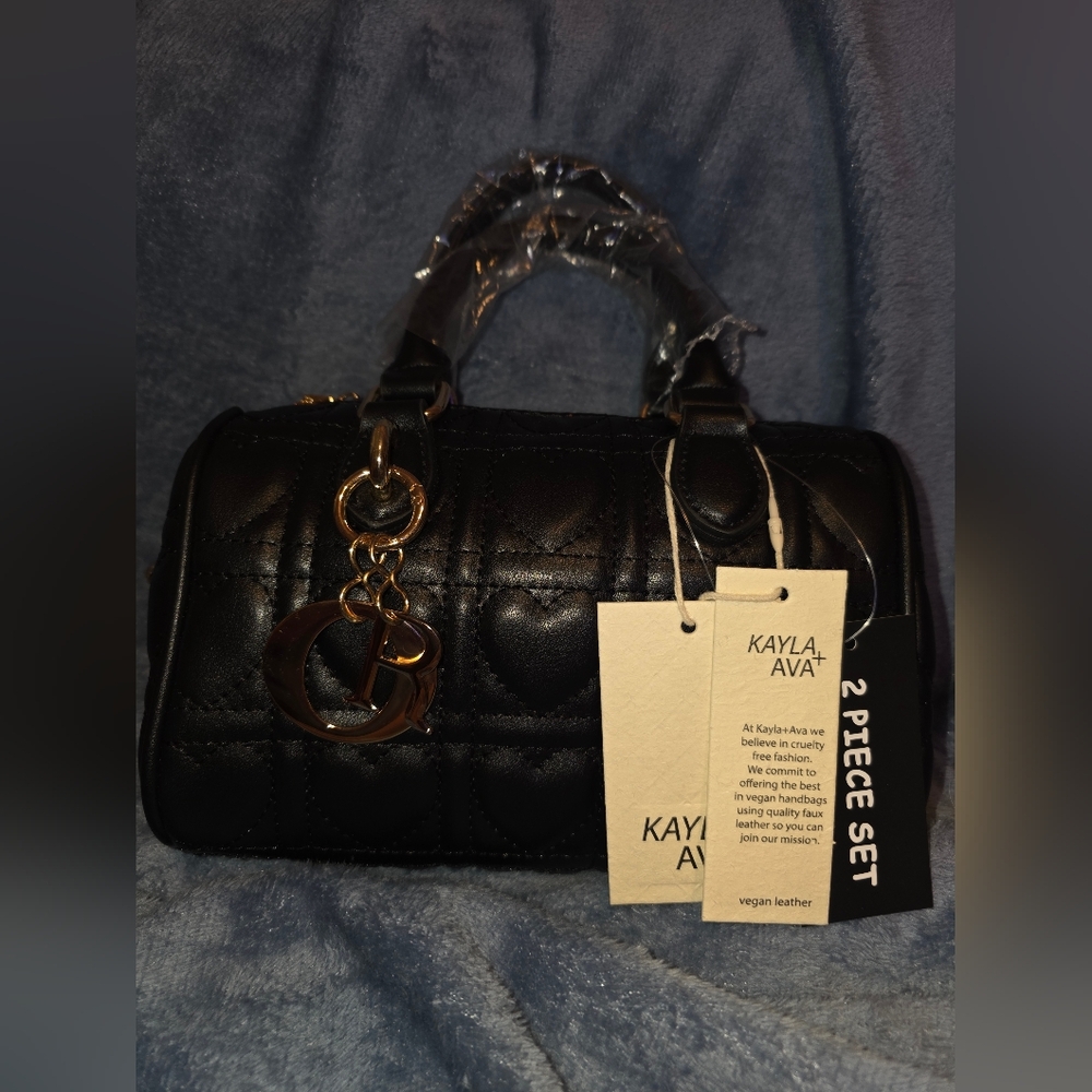 Black Heart Leather Bag